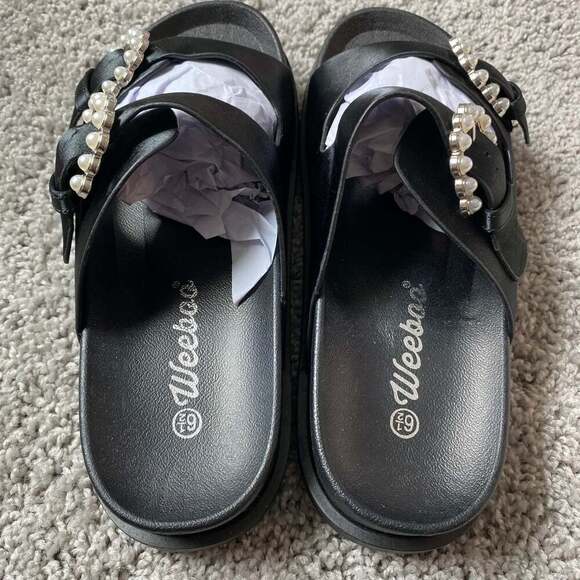 Weeboo Pearl Buckle Slide Sandals 6.5 - Picture 5 of 8